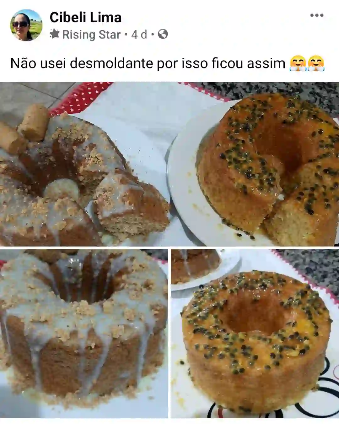 Depoimento de aluna do curso de bolos caseiros