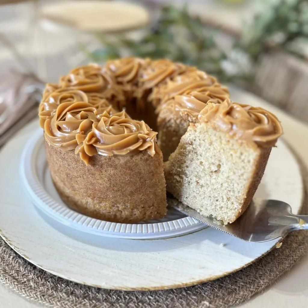 Bolo de churros com doce de leite
