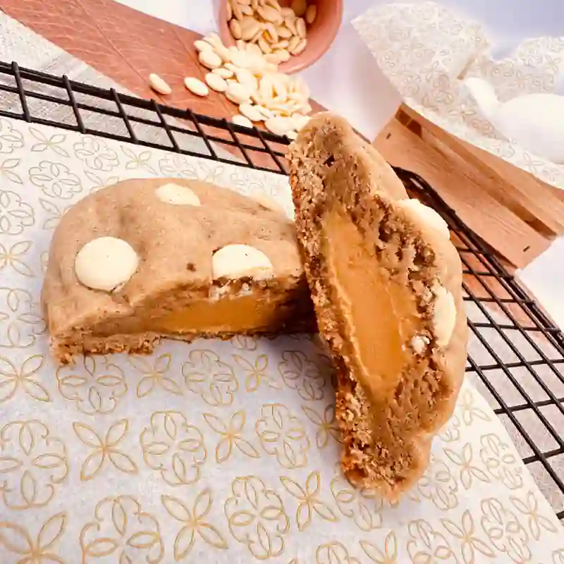 Cookie banoffee com doce de leite e banana