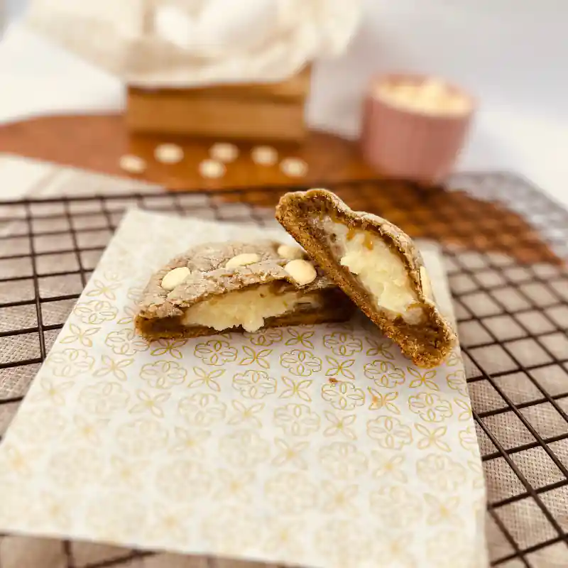 Cookie de leite ninho com recheio cremoso