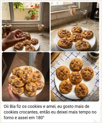 Prova social de aluna que fez os cookies crocantes