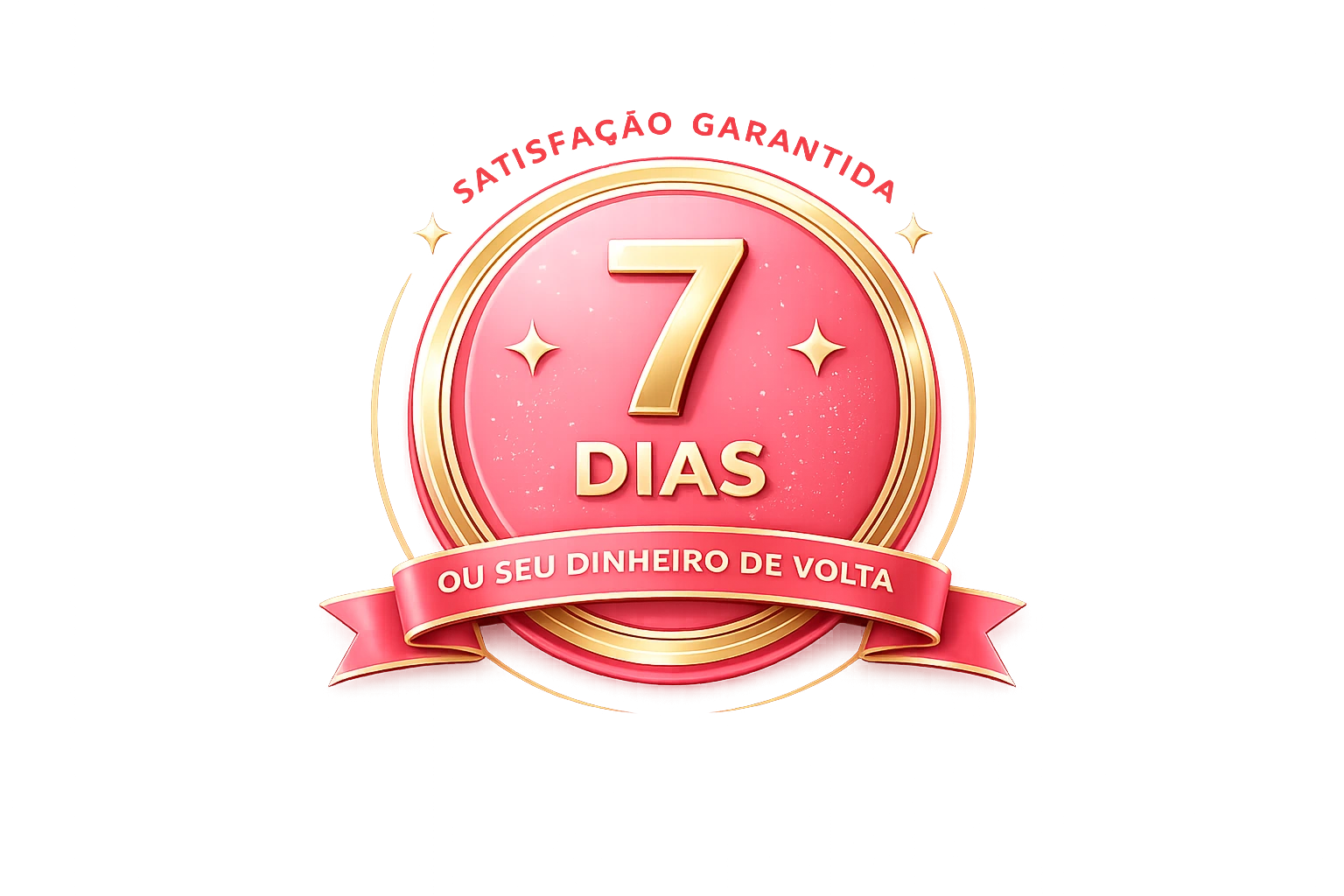 Selo de garantia de 7 dias ou seu dinheiro de volta