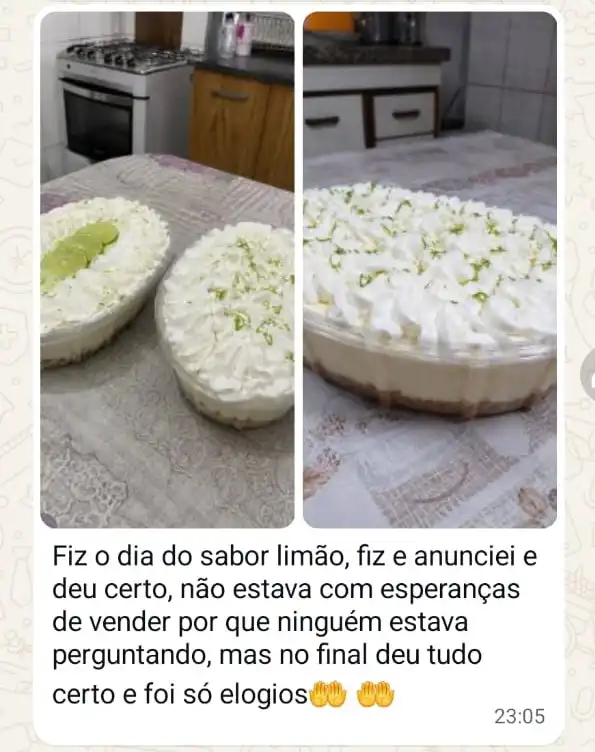 Prova social de aluna do curso