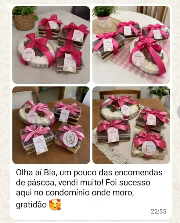 Prova social com resultado de aluna